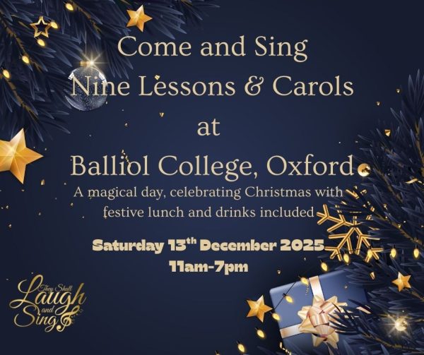 Come and Sing Nine Lessons and Carols, Oxford 13th December 2025