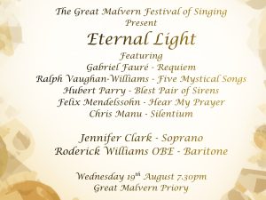 Eternal Light Wednesday 19th August 2026 at 7.30pm